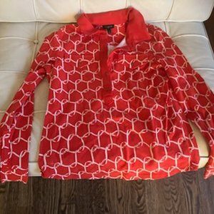 Preppy Top Orange just really cute with white pants or dark jeans - Talbots